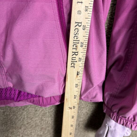 Lululemon Downtime Jacket Womens Size 6 Purple Violaceous Stripe Gradient Hooded - Picture 6 of 11
